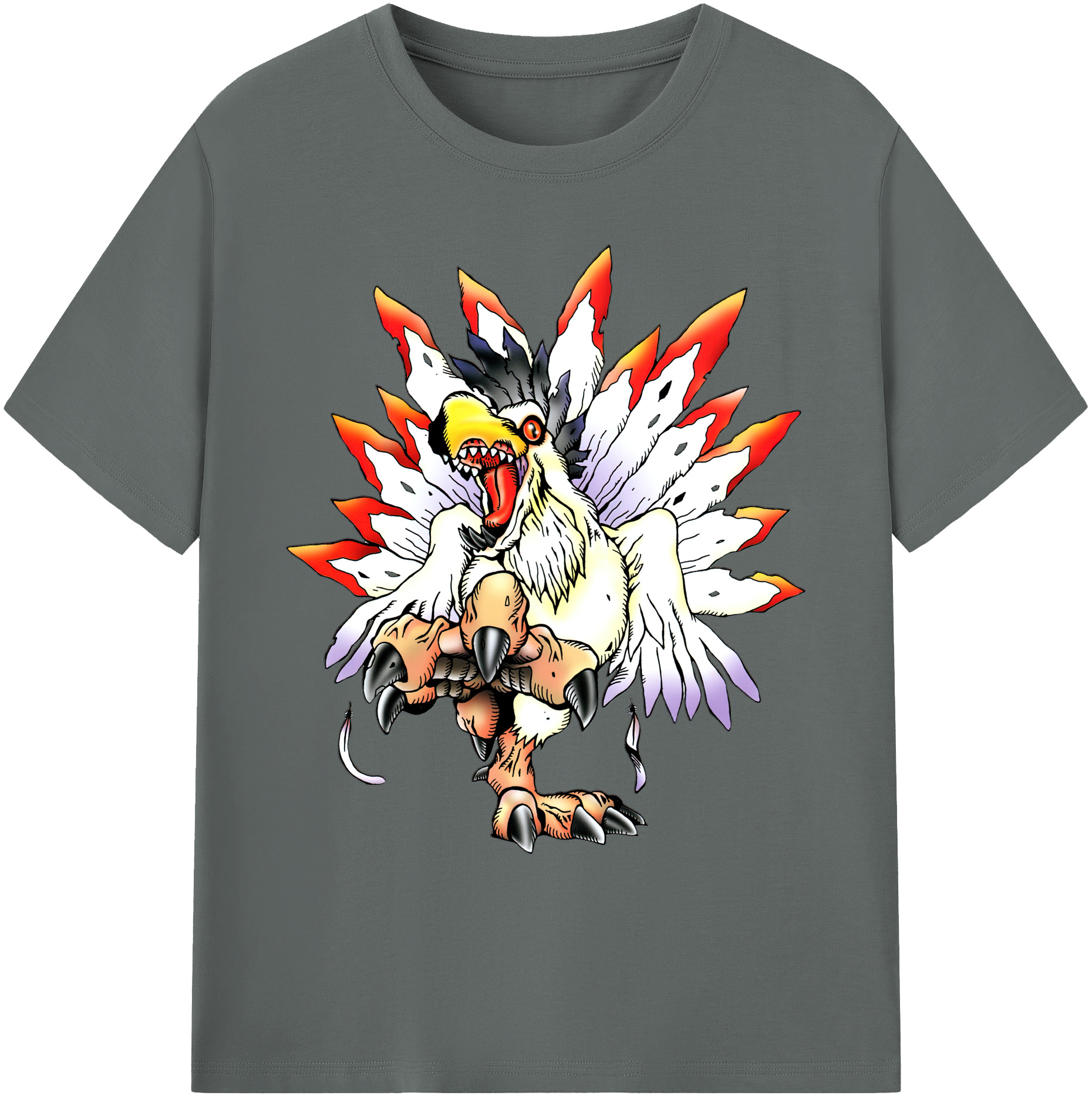 （画像用） Digimon デジタルモンスター/デジモン 綿100％ メンズ半袖Tシャツ｜肌触りやわらか＆通気性